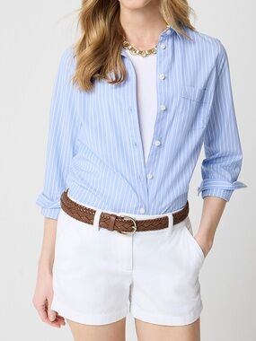 Madewell White and Khaki Cotton Bermuda Shorts Duo
